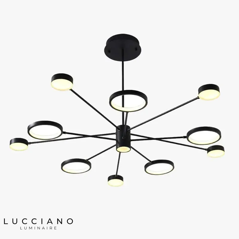 Lustre LED Design Créatif Noir