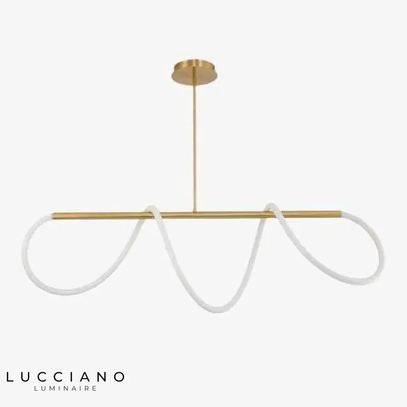 Lustre LED doré bandeau lumineux Shadow