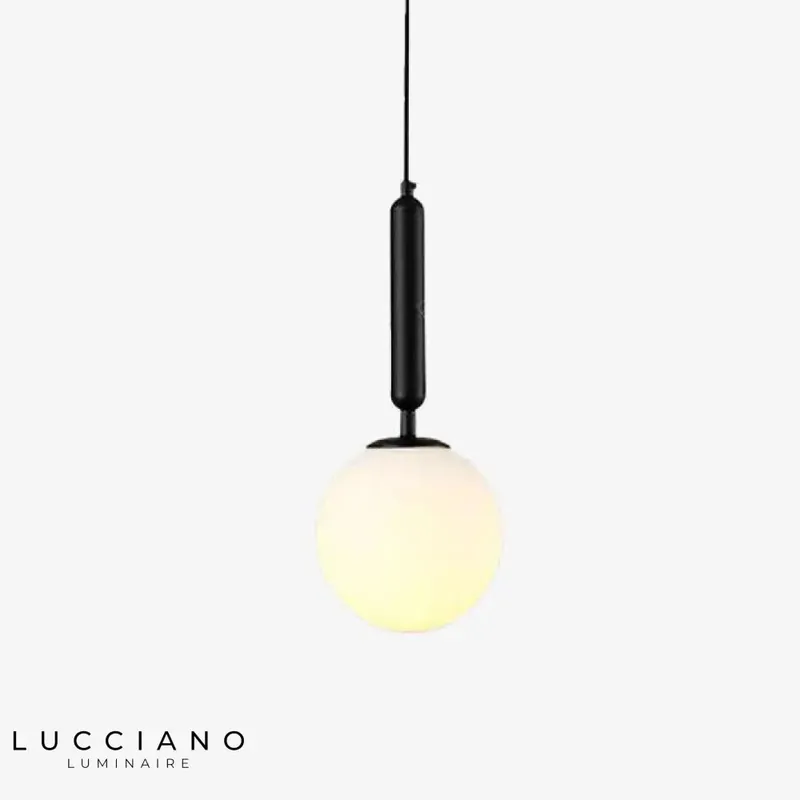 Design LED avec Tube Acier et Sphère Verre