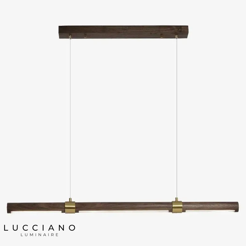 Lustre LED Bois Créatif Élancé