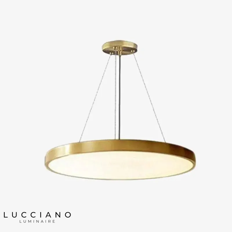 Lampe LED Cercle Doré Créative