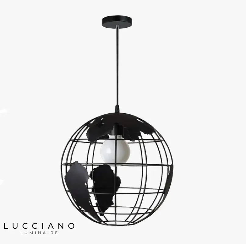 Suspension LED globe industriel Terra