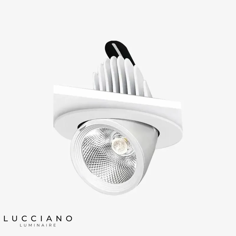 Spot LED pivotant blanc aluminium