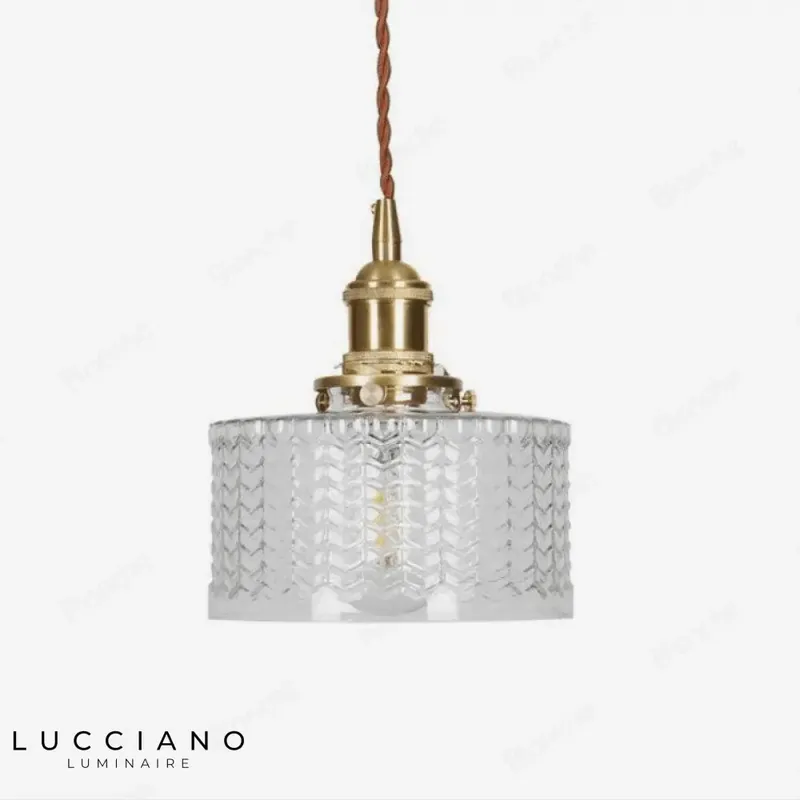 Suspension LED moderne métal verre