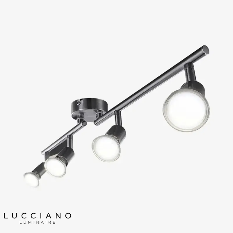 Spot LED chromé 4 lumières