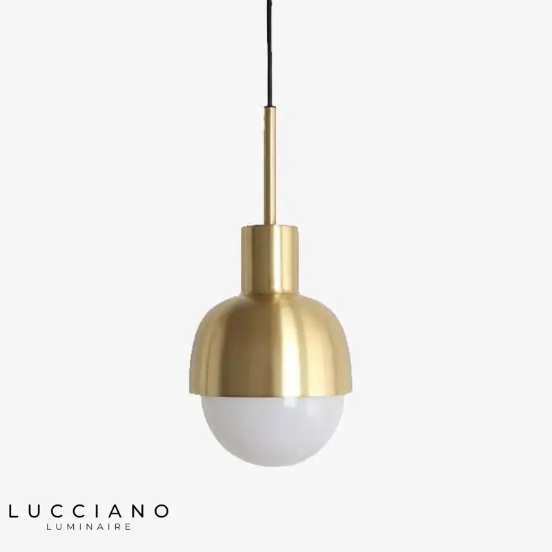 Suspension demi-sphère dorée Nordic