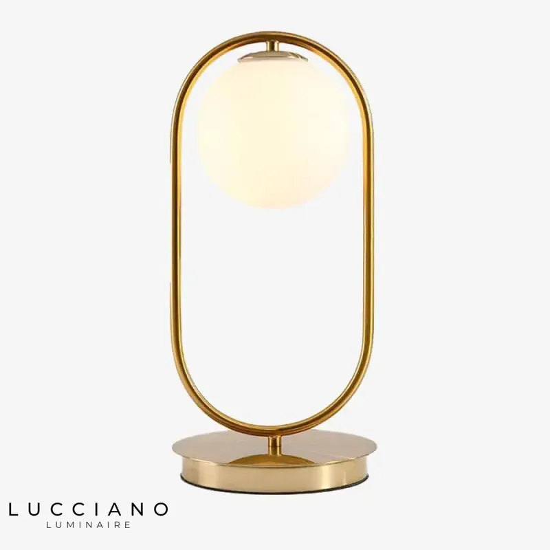 Lampe Métal Doré et Verre Design