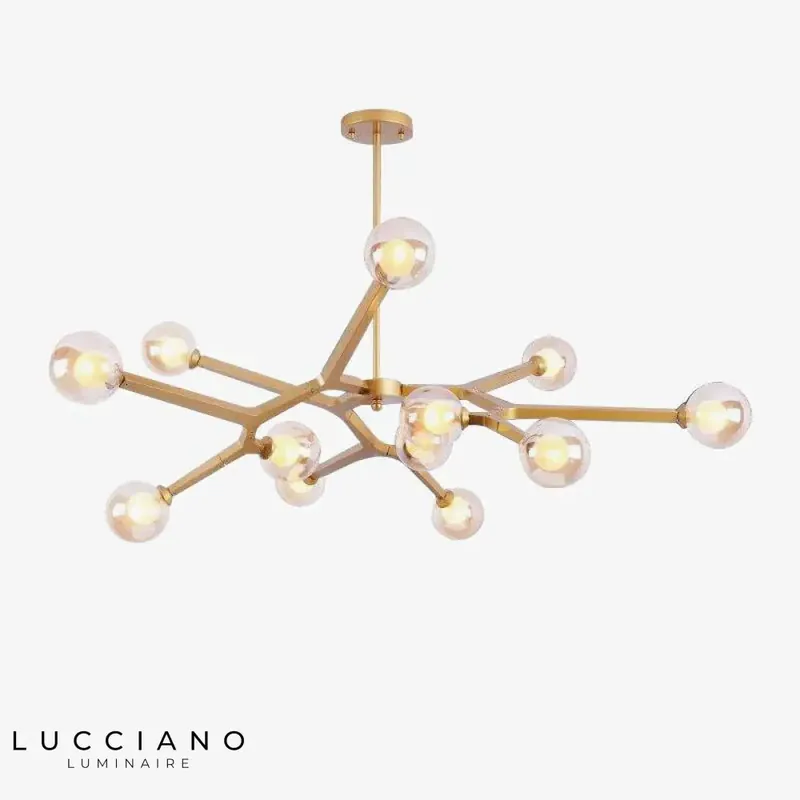 Lustre LED design en verre