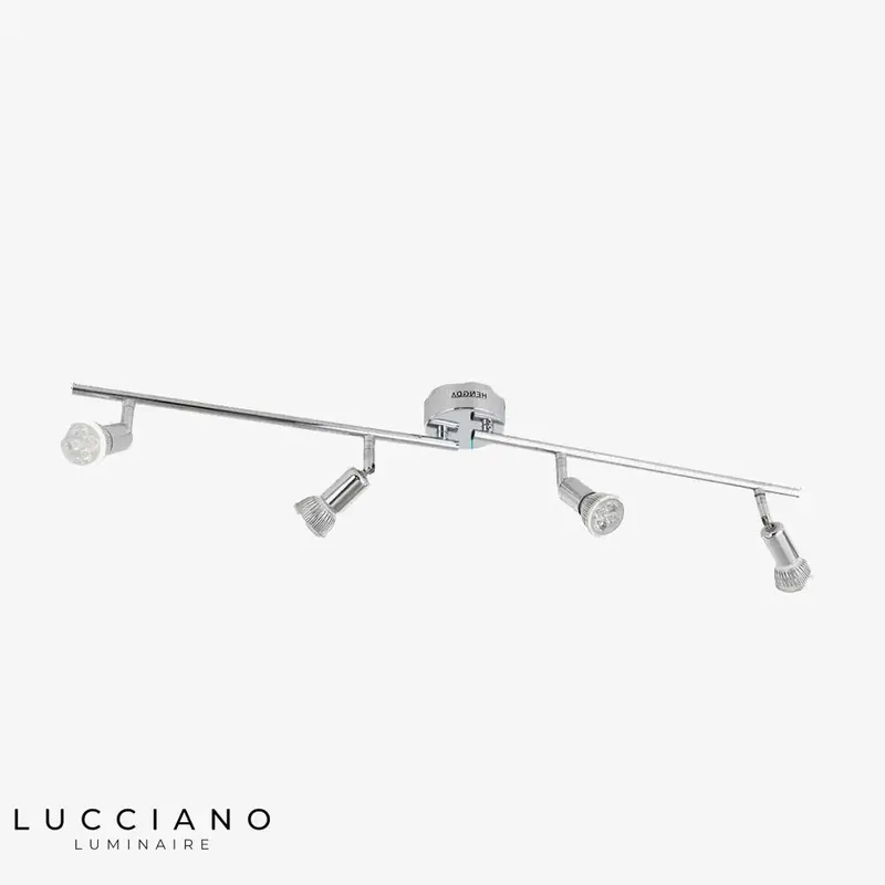 Barre LED Spots Plafonnier Chromé