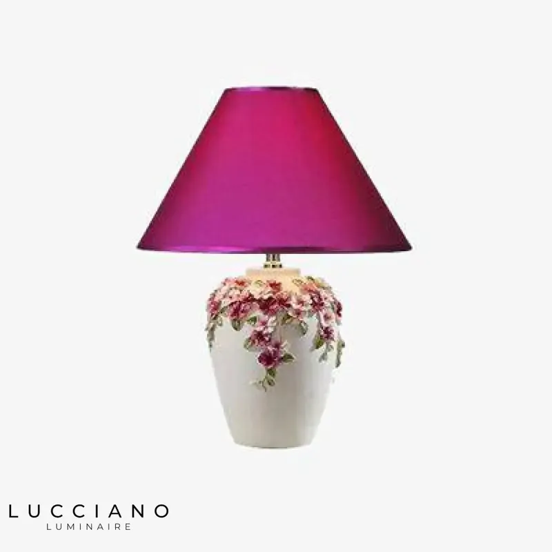 Lampe Florale Moderne avec Abat-jour Coloré