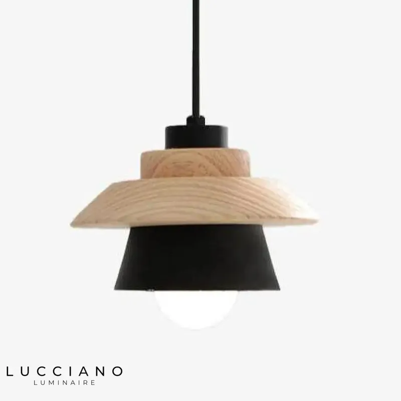 Suspension design bois-métal conique