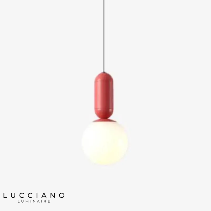 Design suspension boule couleurs Macaron