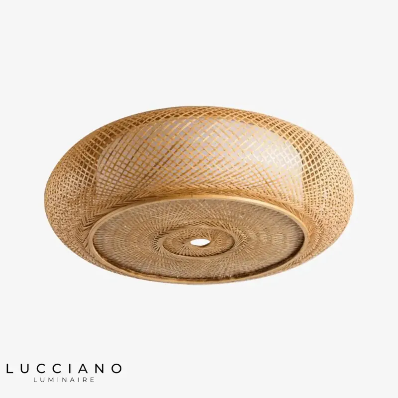 Plafonnier Rond Style Japonais Bambou