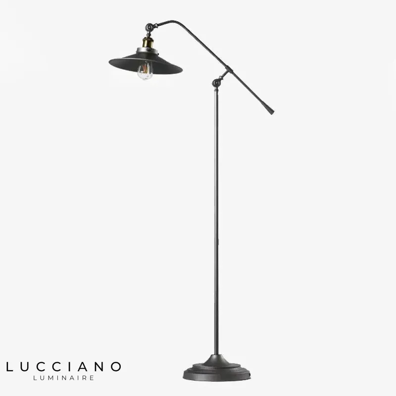 Lampadaire en fer ajustable rustique
