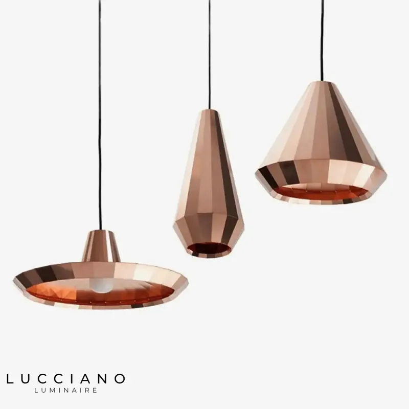 Suspension Rose Gold Loft Geométrique