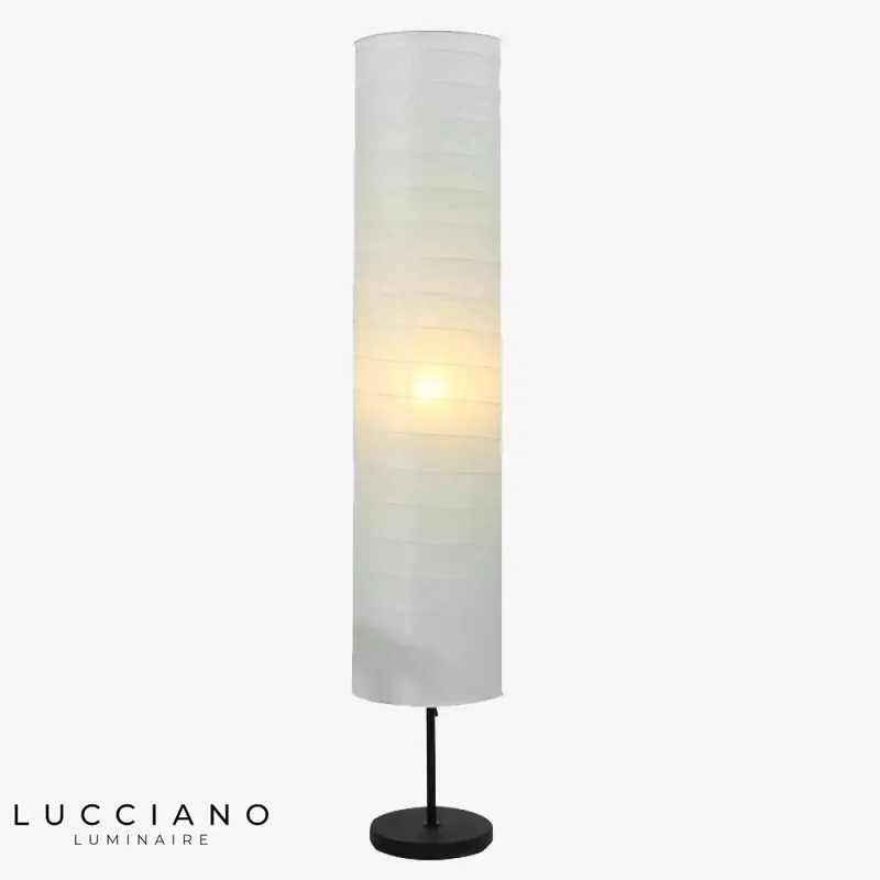 Lampadaire moderne abat-jour papier cilindre