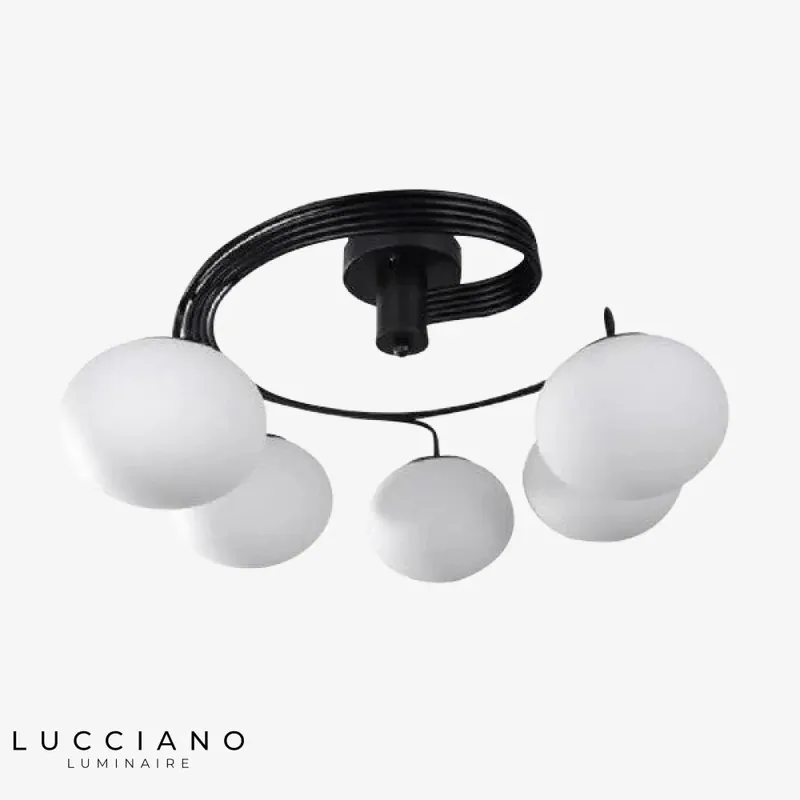 Plafonnier LED spirale avec boules