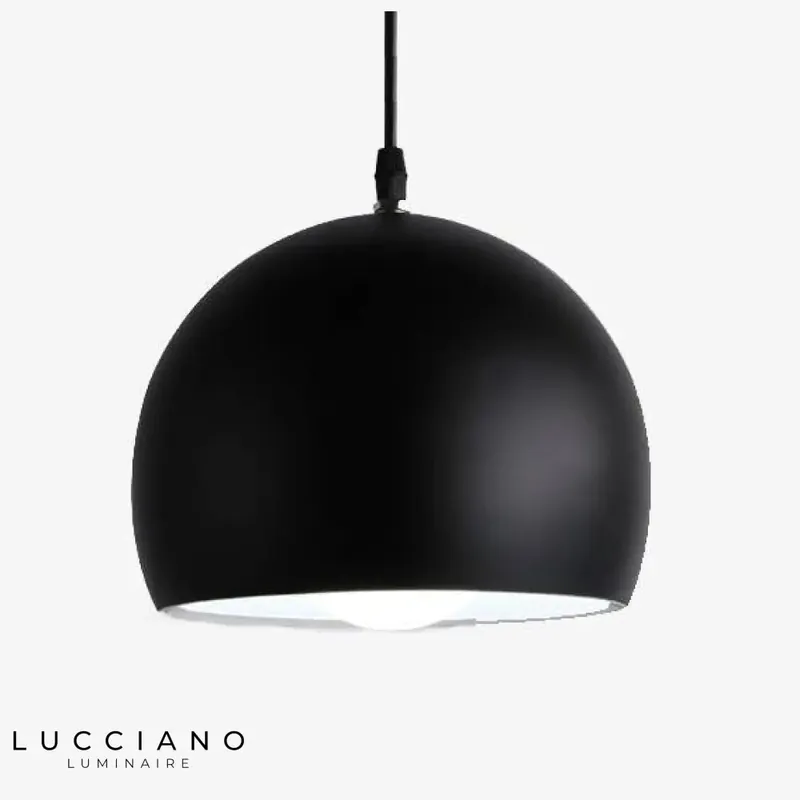 Suspension LED nordique boule noire