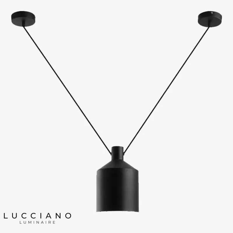 Suspension loft noir moderne
