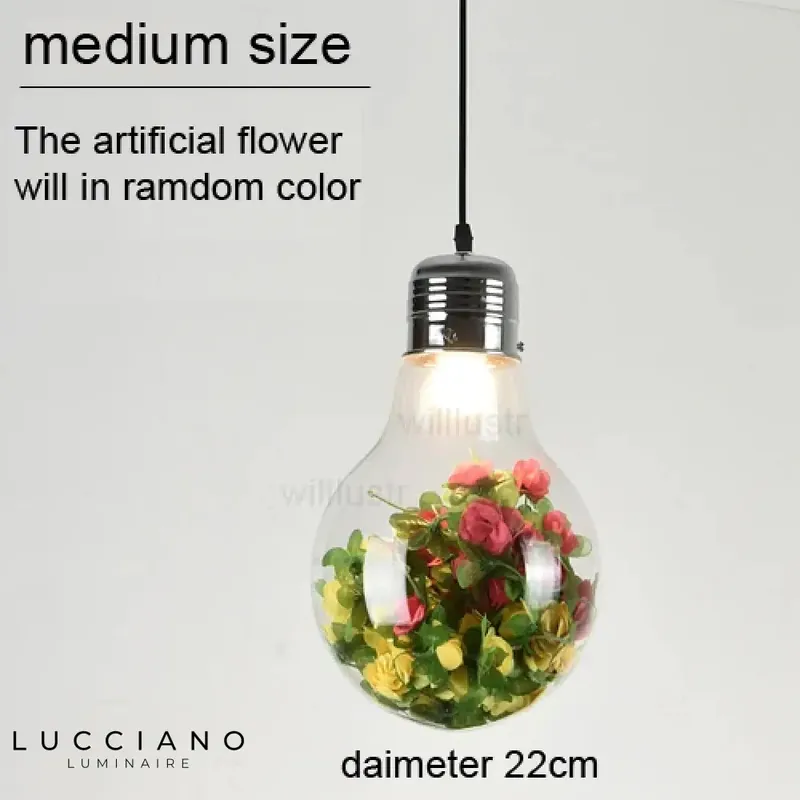 Suspension Fleur Ampoule Rétro Mezzo
