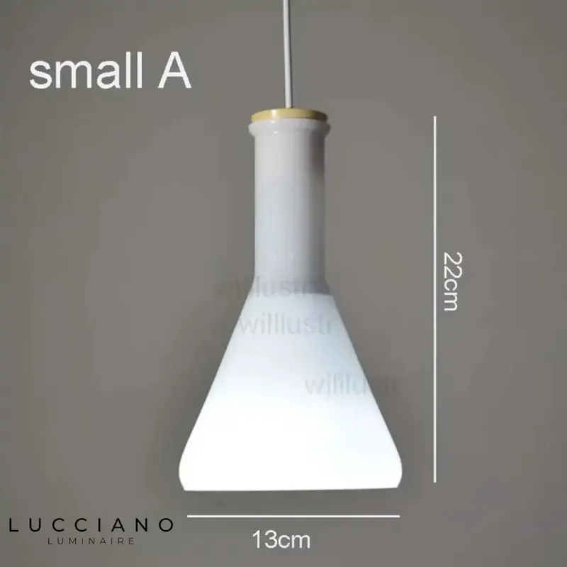 Suspension Verre Blanc Style Bouteille