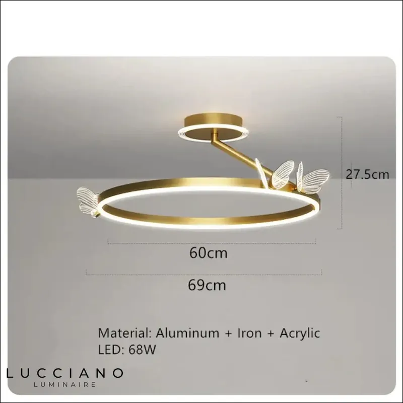 Plafonnier LED moderne Mikela papillons