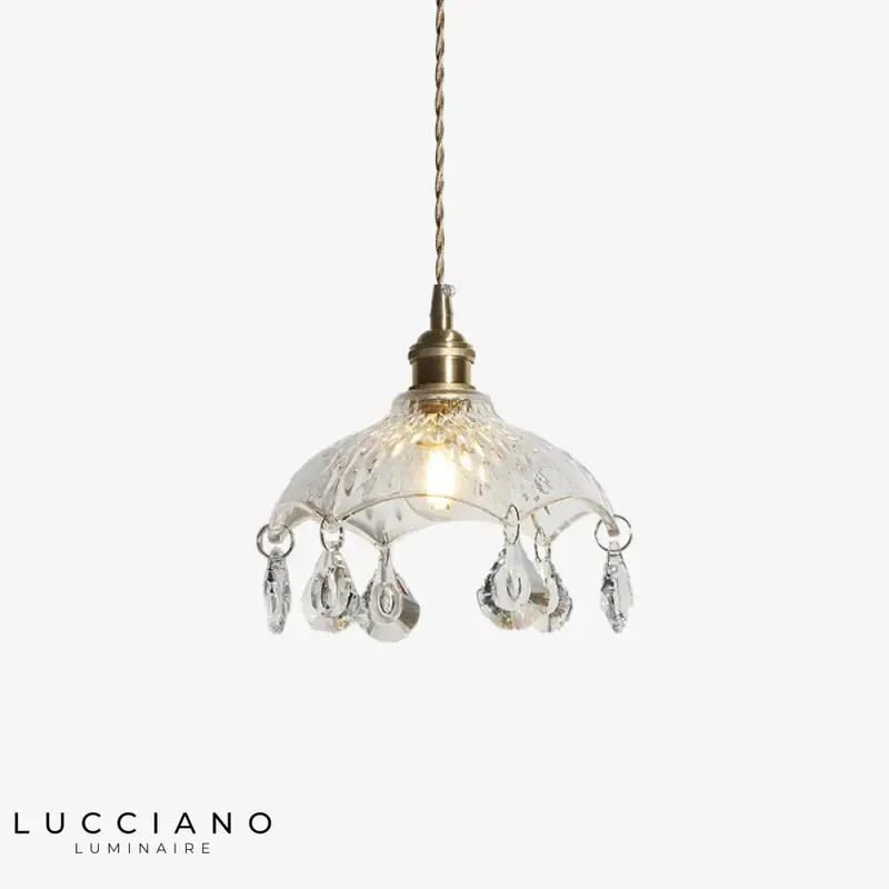 Louvre Vintage Verre Abat-Jour Suspension