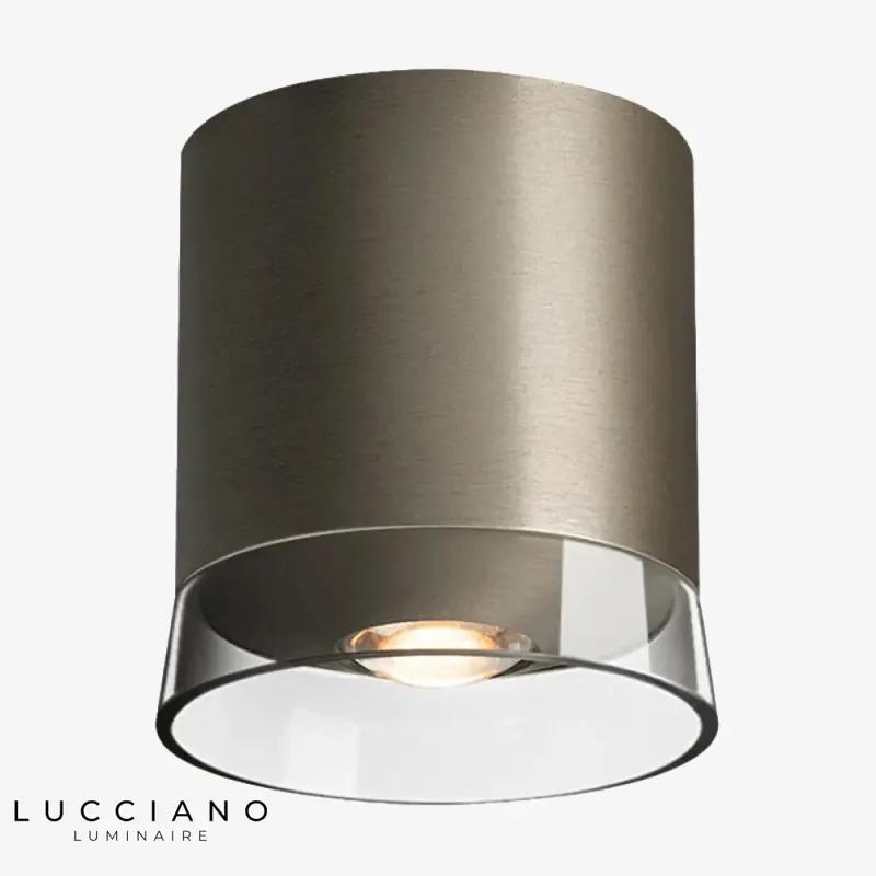 Projecteur LED Cylindrique Métal Nickel