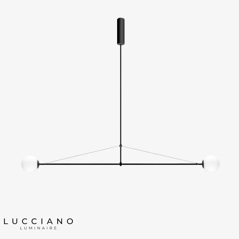 Lustre LED minimaliste noir Karry