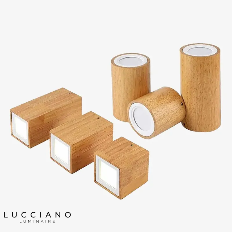 Lustre LED Bois Scandinavie Rogely