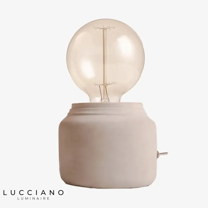 Lampe rétro en ciment gris Lino