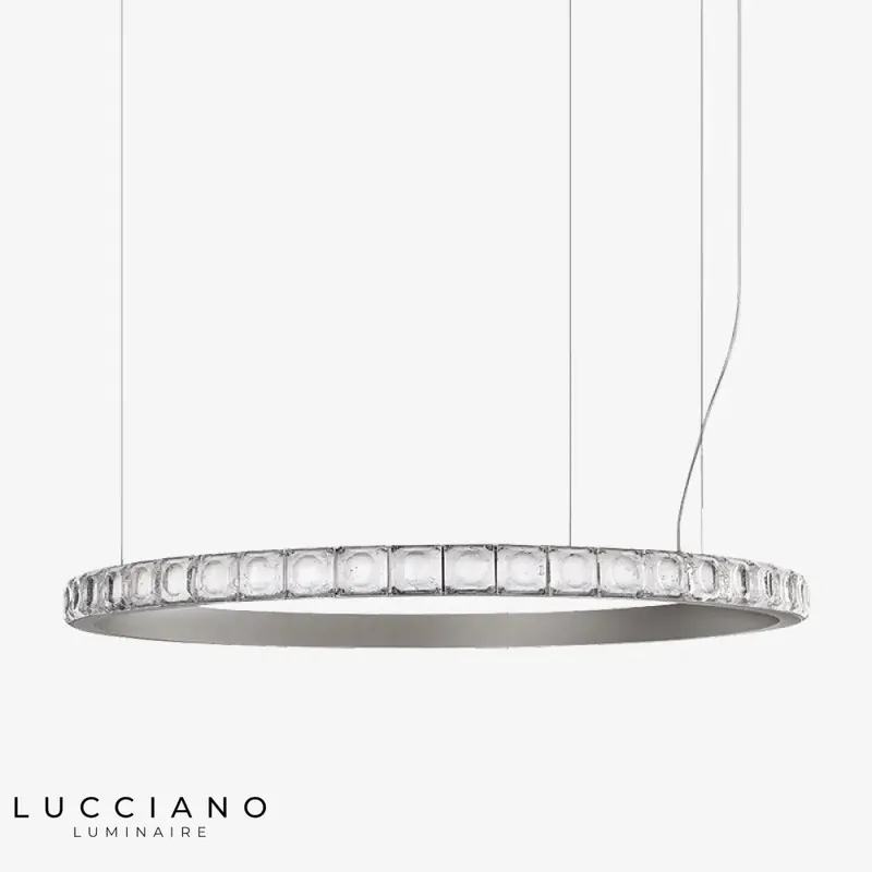 Lustre LED modèle bague cristalline