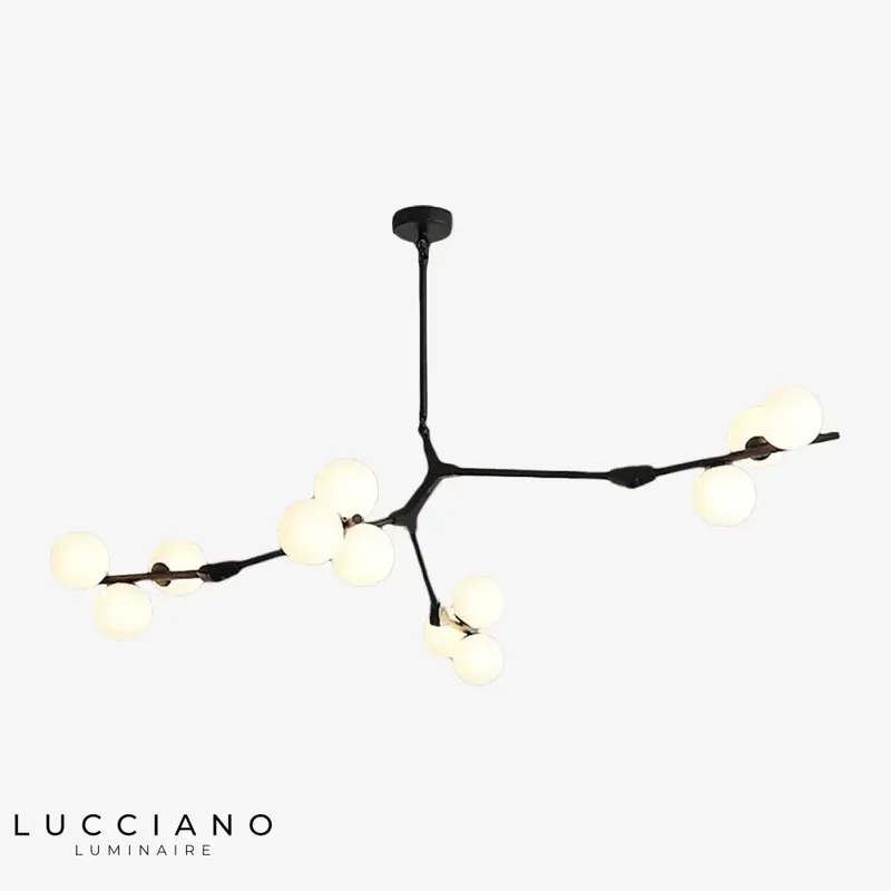 Lustre LED moderne branche colorée