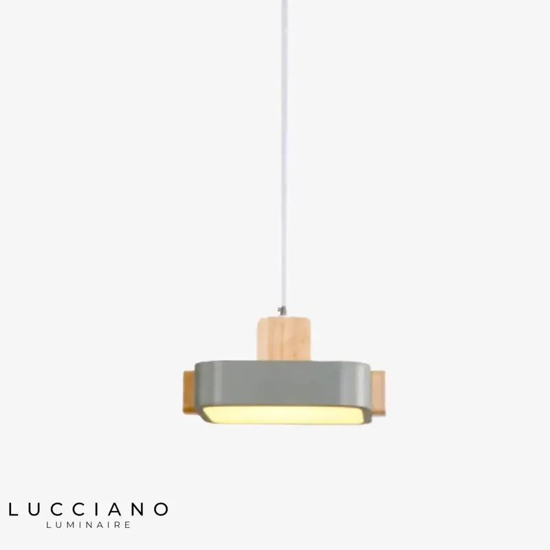 Suspension LED scandinave Ainhara bois