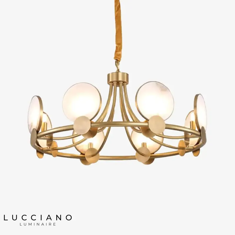 Lustre LED Zélie marbré circulaire