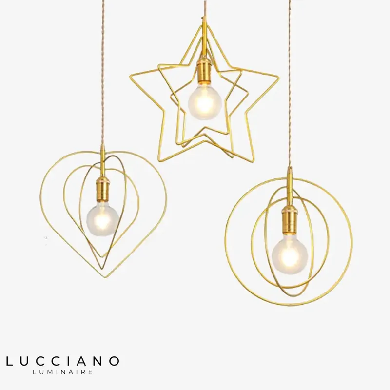 Lustre LED formes géométriques Yria