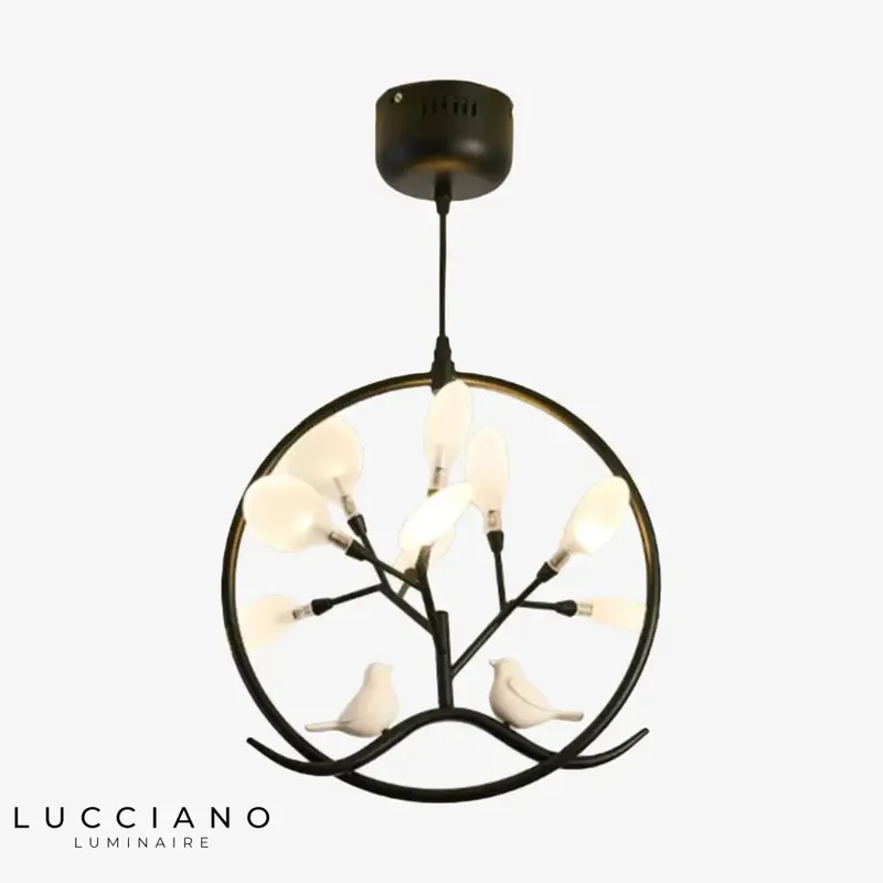 Lustre Arbre et Oiseaux Moderne