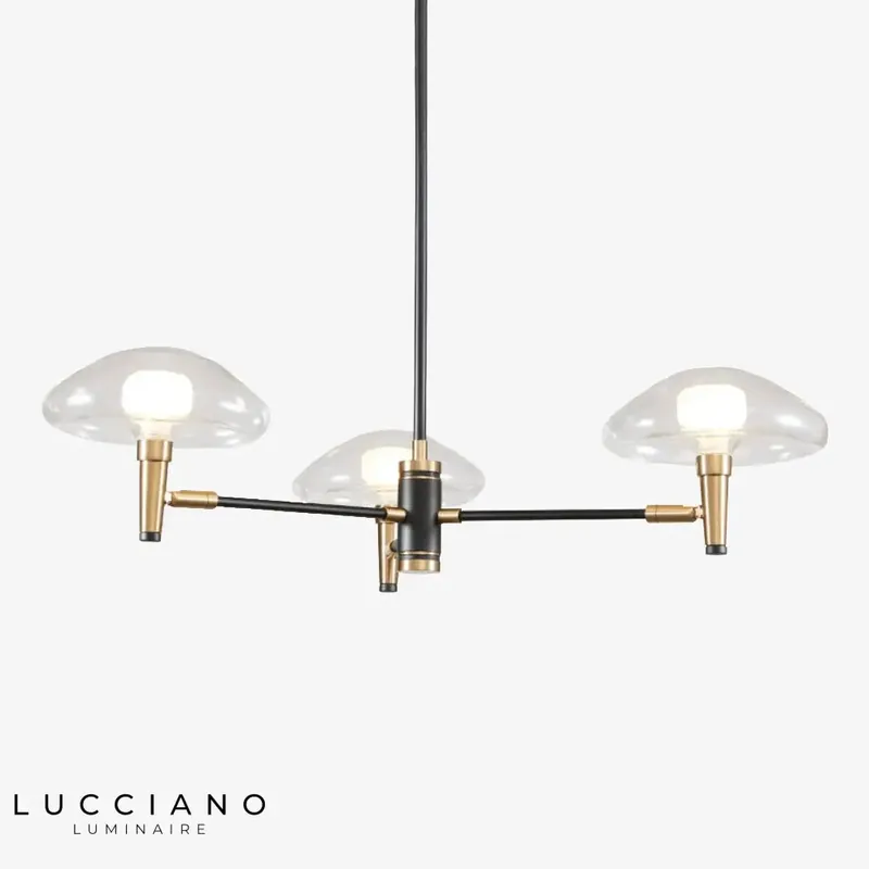 Lustre moderne méduse en verre Hailey