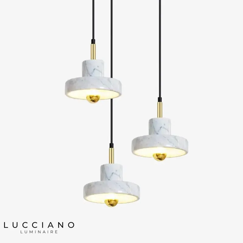 Lustre LED design marbre Luxia