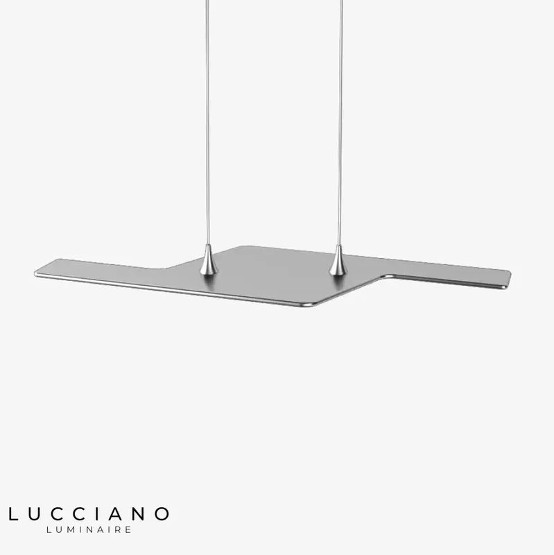Suspension LED Zigzag Argenté Maya