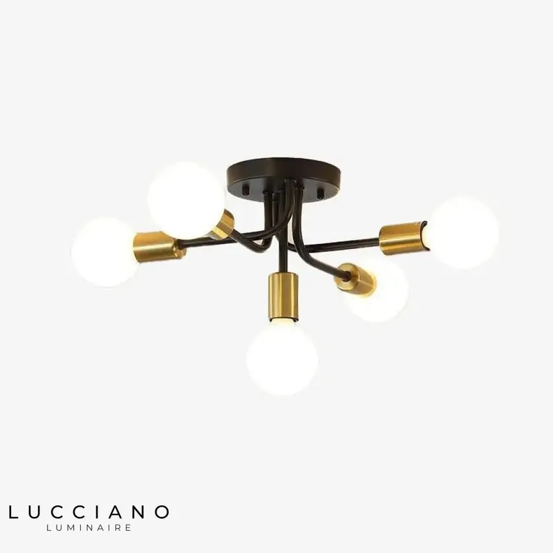 Plafonnier industriel 5 ampoules Nido