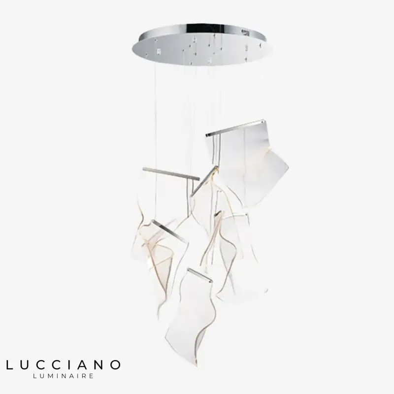 Suspension Verre Lamina Contemporain Luxe