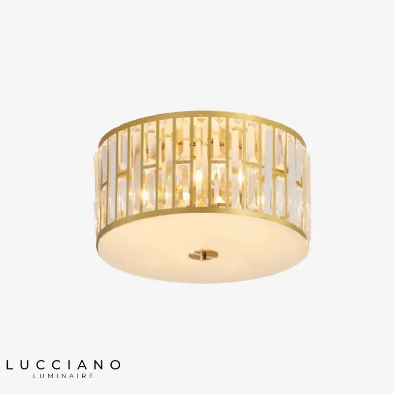 Plafonnier Cristal Doré Moderne Luxury