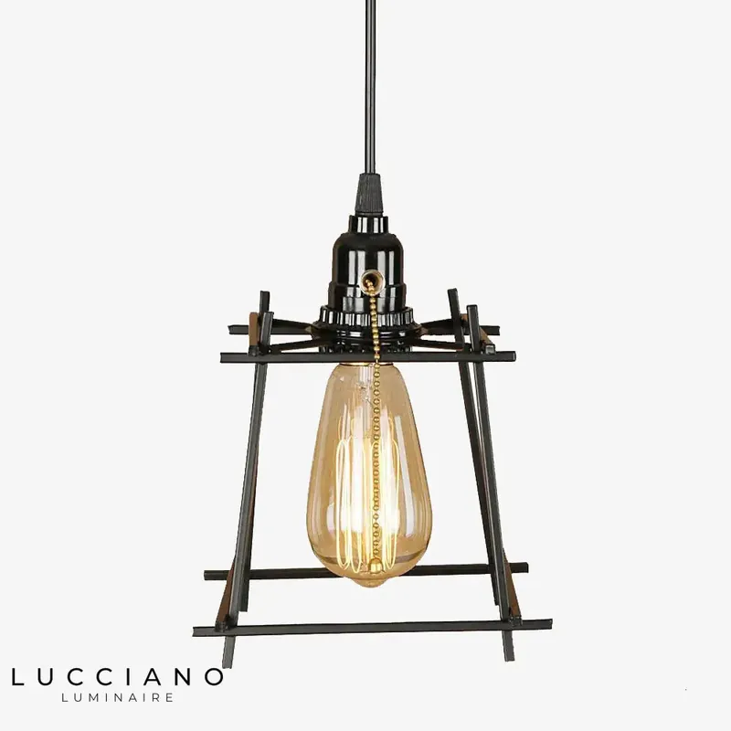 Plafonnier rétro LED en métal Plitz