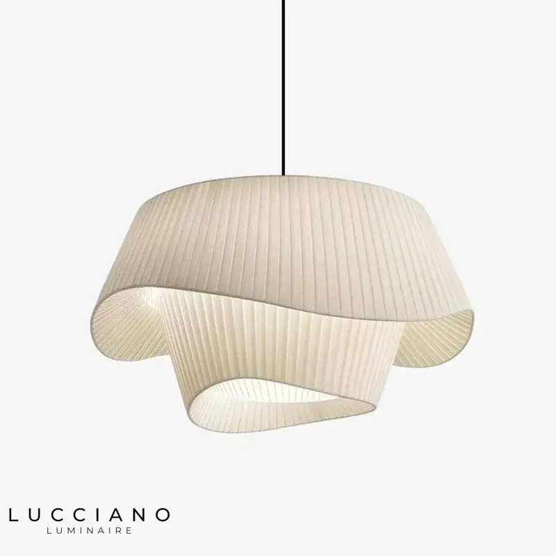 Suspension LED blanche Fabric style