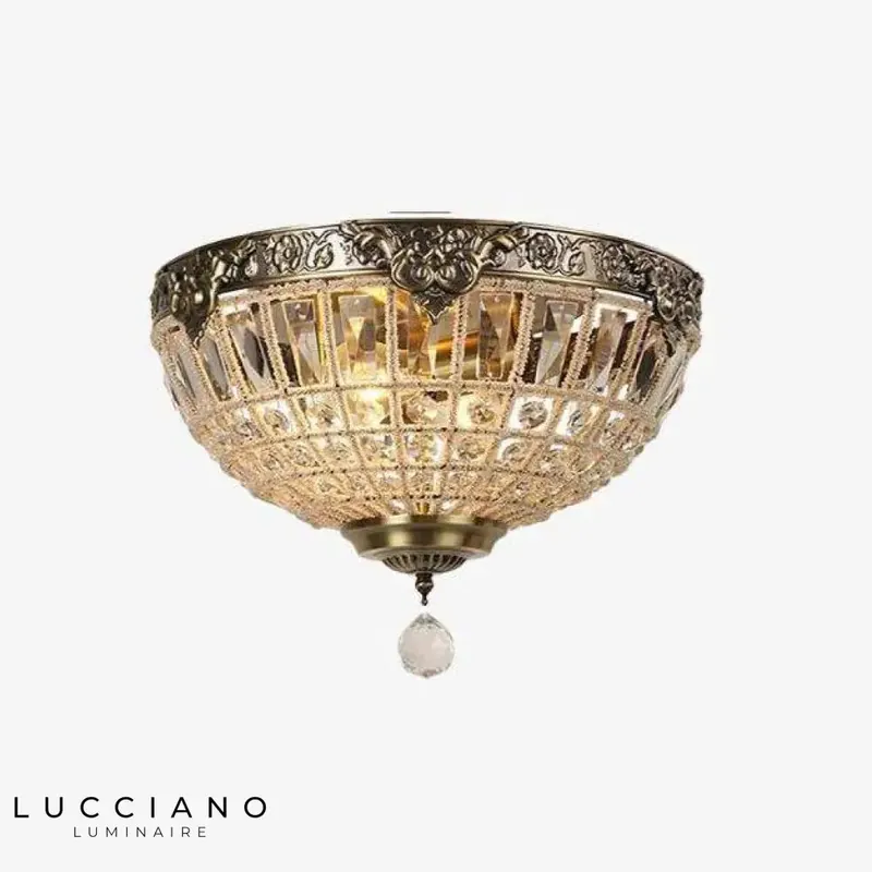 Plafonnier LED rétro en cristal
