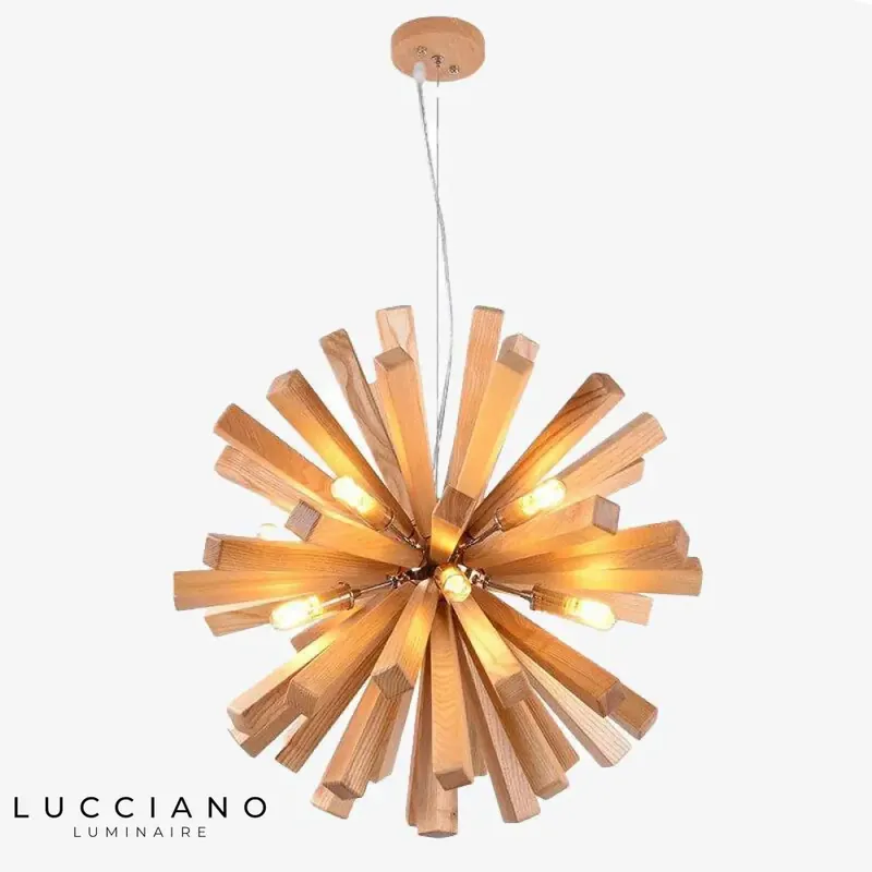 Lampe en bois LED style Wongshi