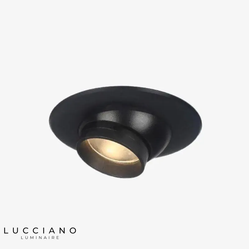 Spot LED moderne semi-encastré noir