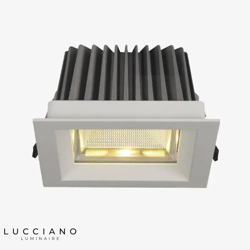 Spot LED carré blanc géométrique moderne