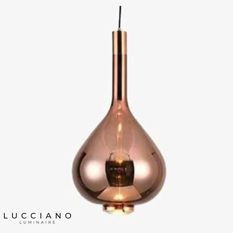 LED Goutte Suspendue Rose Doré